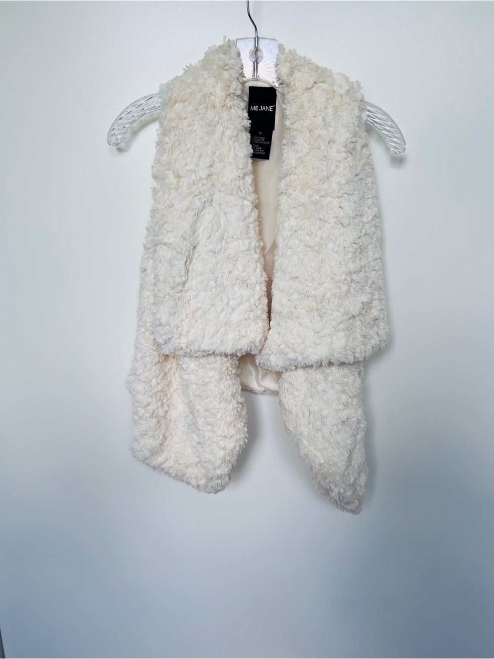 Me Jane women’s Ivory Faux Fur Vest
